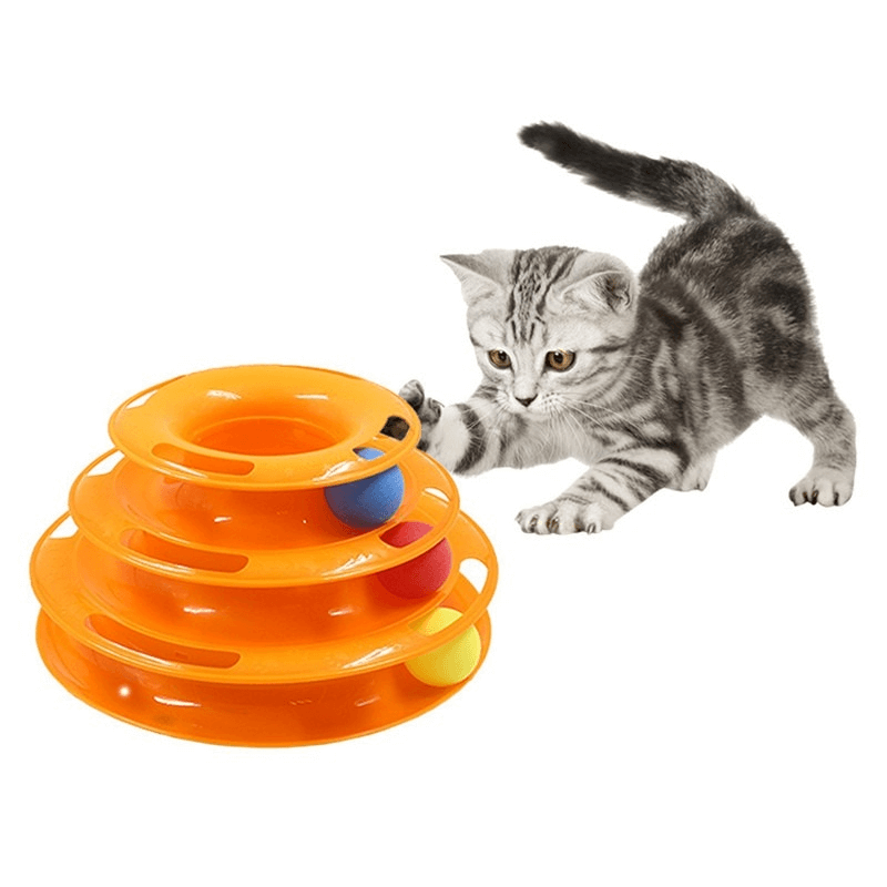 3-Level Tower of Tracks Interactive Cat Toy