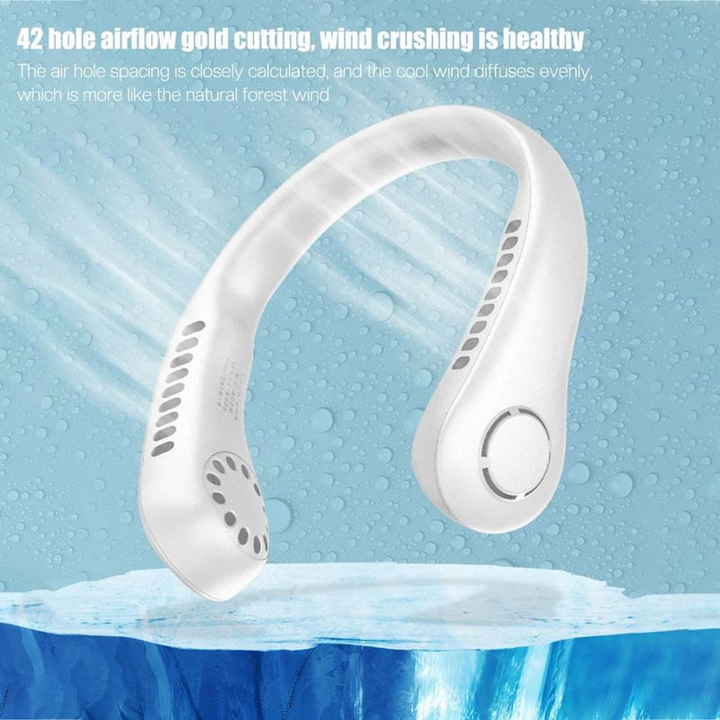Bladeless Neck Fan – 360° Hands-Free Personal Cooler