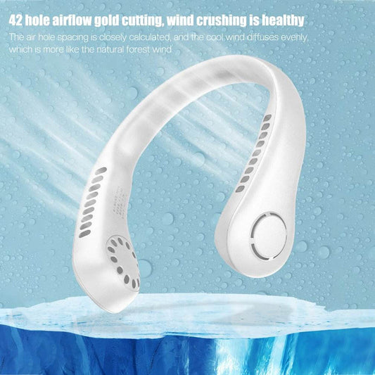 Bladeless Neck Fan – 360° Hands-Free Personal Cooler