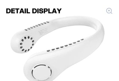 Bladeless Neck Fan – 360° Hands-Free Personal Cooler