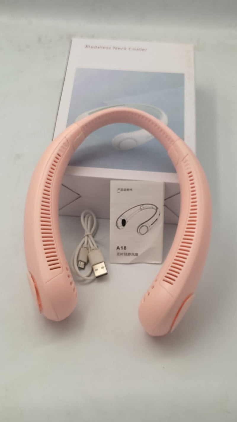 Bladeless Neck Fan – 360° Hands-Free Personal Cooler