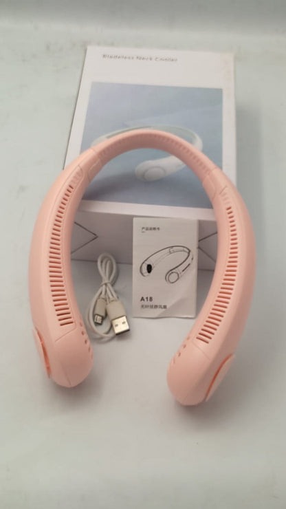 Bladeless Neck Fan – 360° Hands-Free Personal Cooler