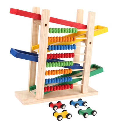 Wooden Abacus & Car Ramp Learning Toy | 2-in-1 Educational Set
