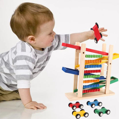 Wooden Abacus & Car Ramp Learning Toy | 2-in-1 Educational Set