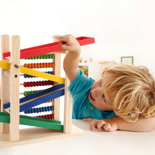 Wooden Abacus & Car Ramp Learning Toy | 2-in-1 Educational Set