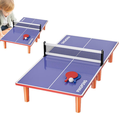 Wooden Table Tennis Game for Kids – Mini Ping Pong Set
