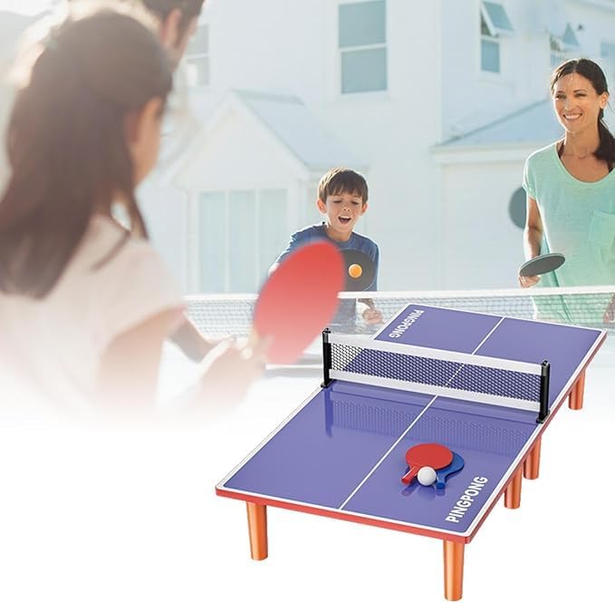 Wooden Table Tennis Game for Kids – Mini Ping Pong Set