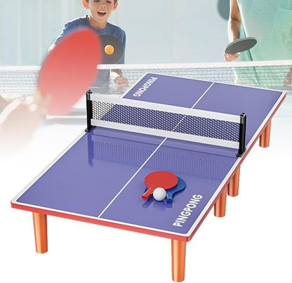 Wooden Table Tennis Game for Kids – Mini Ping Pong Set